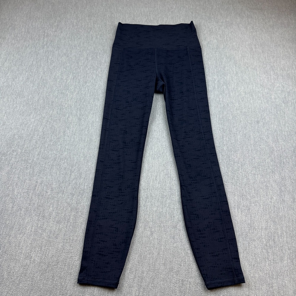 Vuori Leggings Womens Blue XS Studio Pocket 25" High Rise Stretch Yoga Gym Pants
